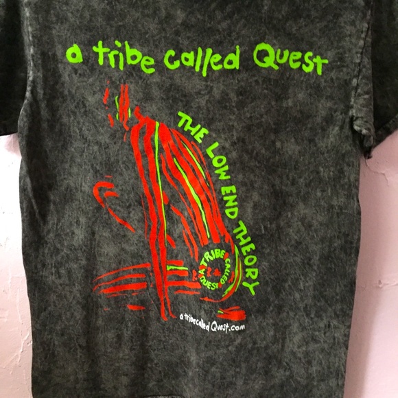 A Tribe Called Quest Merch Tee Shirt Gray Mineral Wash The Low End Theory Logo - Picture 2 of 7